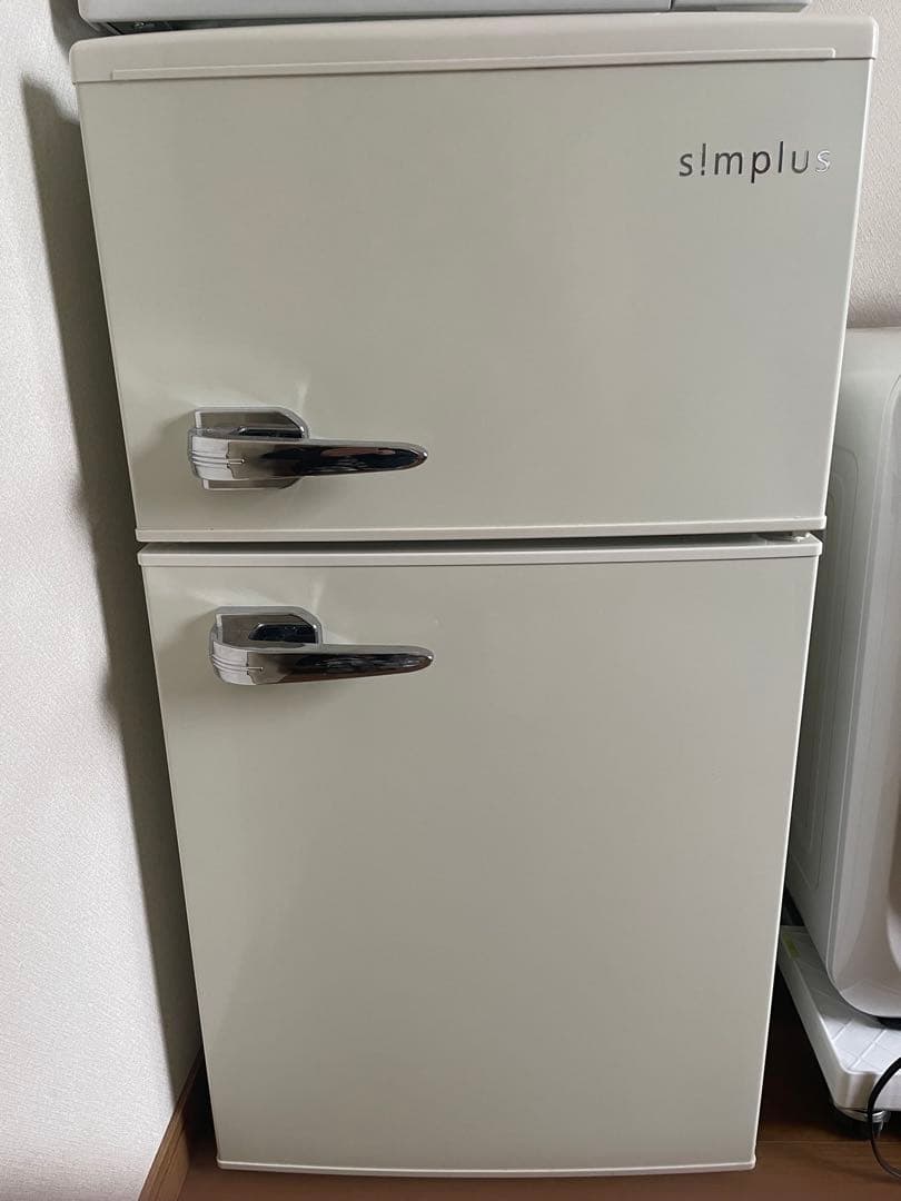 【引き取り限定】冷蔵庫 レトロ85L 2ドア 冷凍 冷蔵