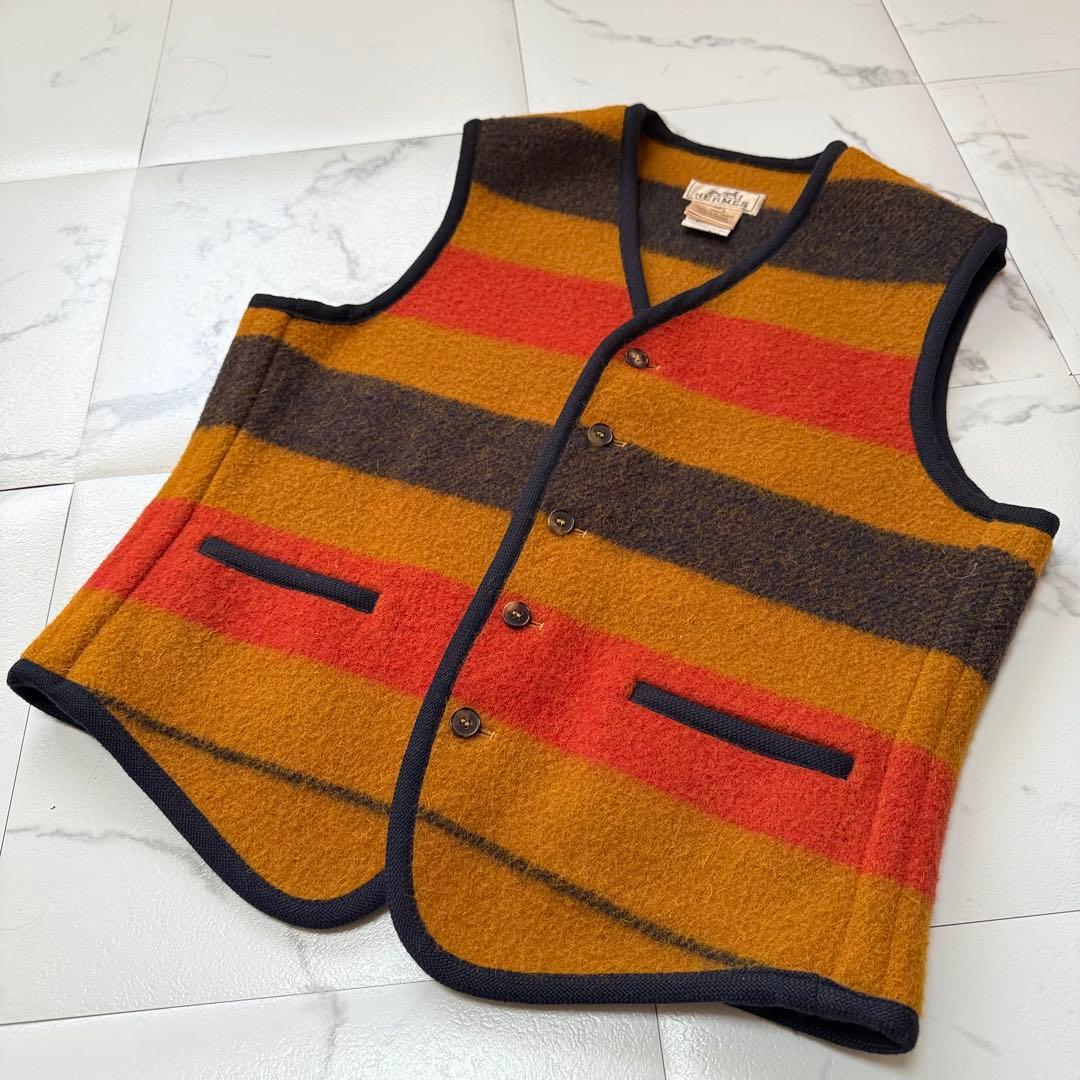 HERMES エルメス ヴィンテージ ロカバール ウール100％ ベスト　46