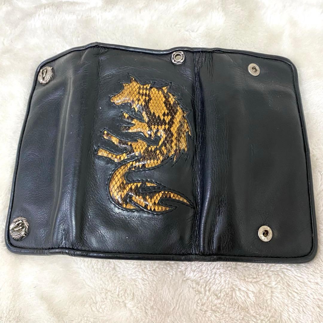 WOLFMAN B.R.S ✨希少品✨ 長財布 バイカーズウォレット パイソン