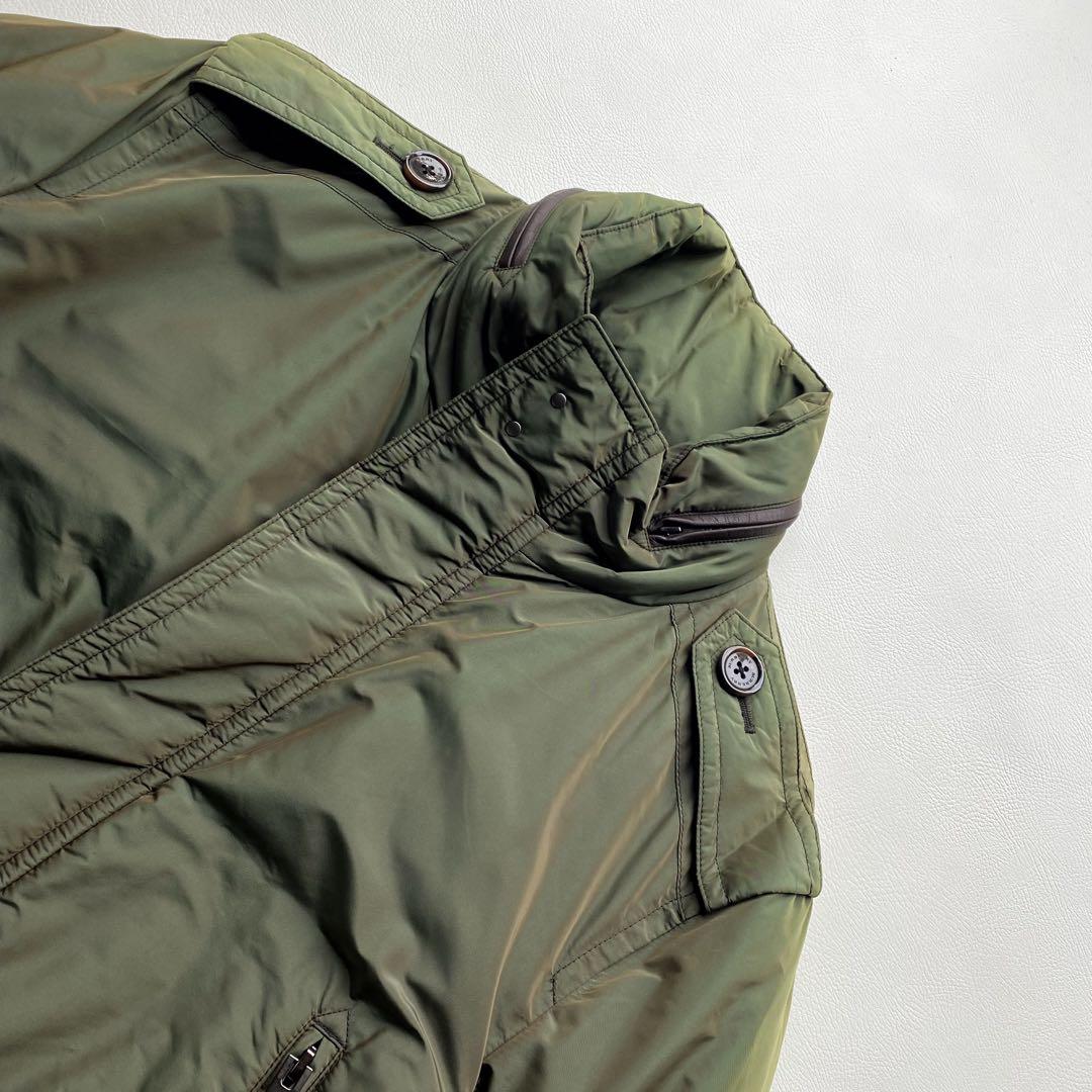 【絹玉虫/未使用級】バーバリーロンドン ダウンコート M ノバチェック