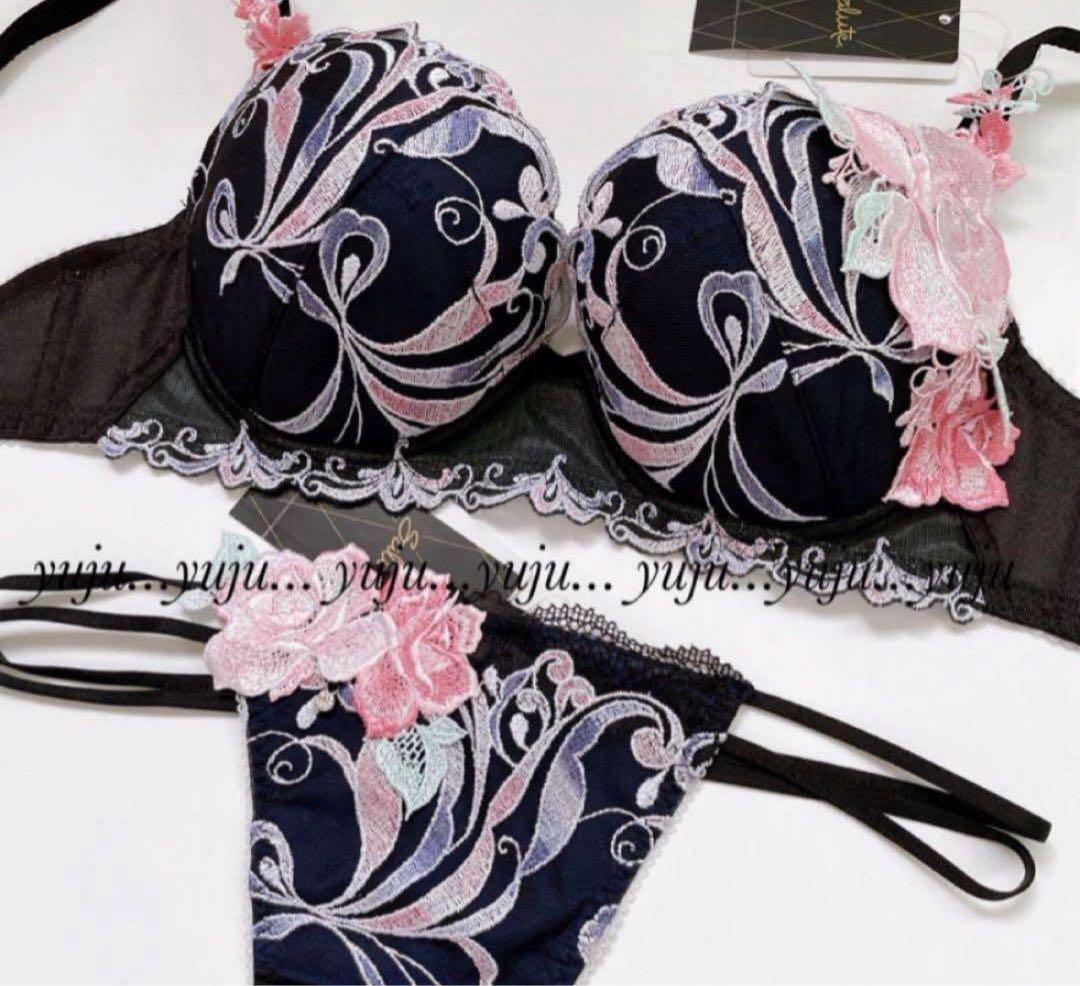 ワコール/サルート 66グループ 新品タグ付 P-upブラTバックE65 BL