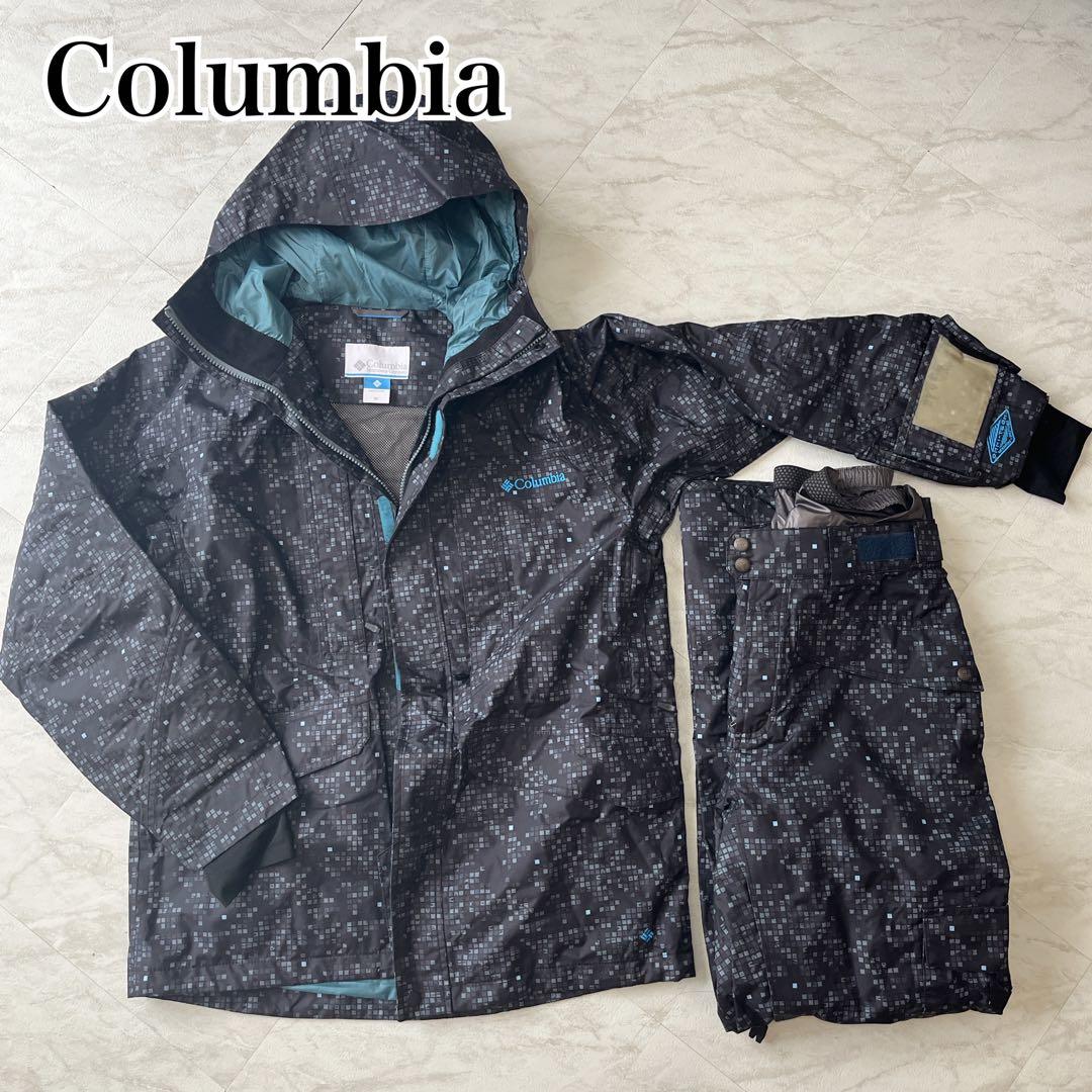 美品 Columbia スキー スノボ ウェア 上下セット　マルチカラー 黒