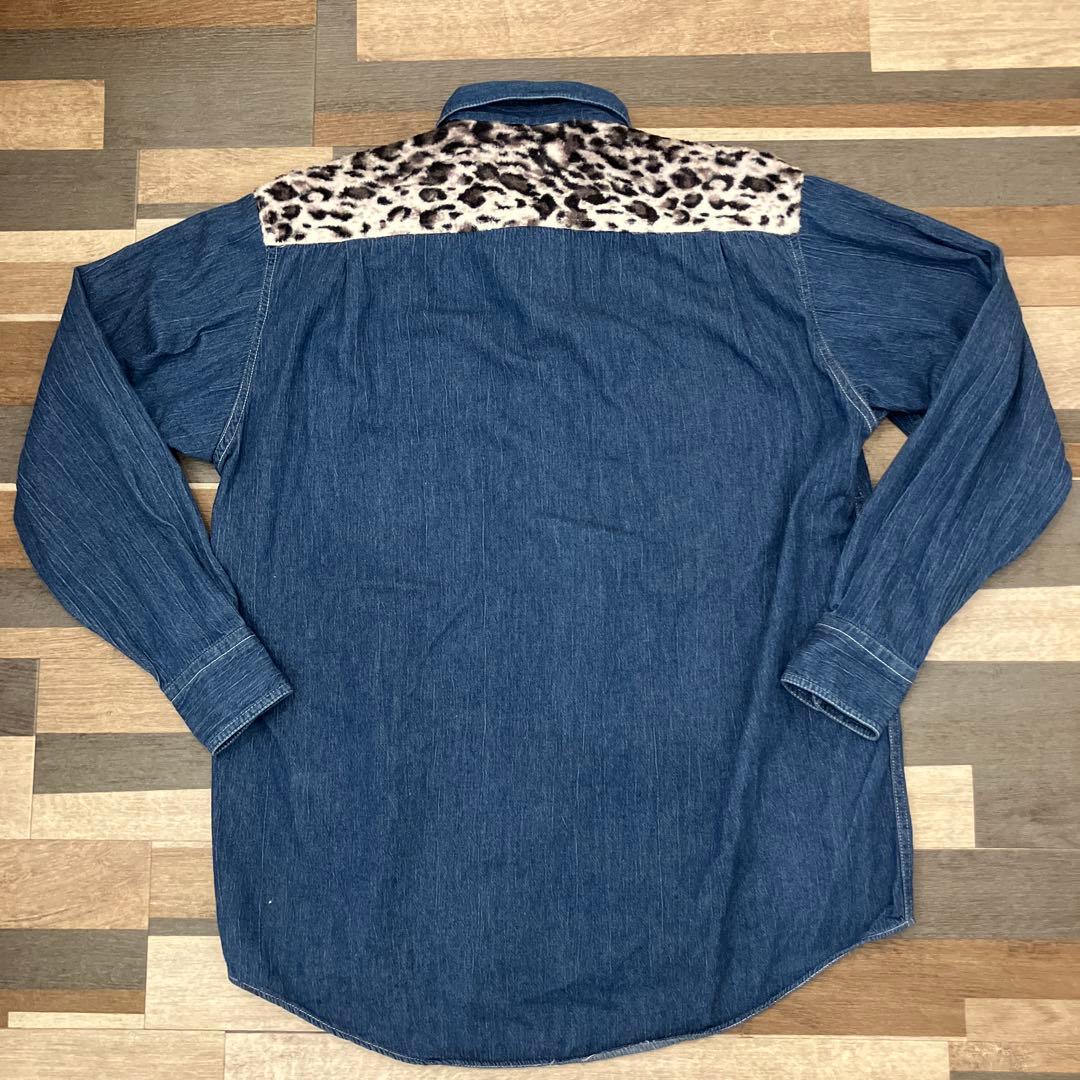 【Budweiser】レア　バドワイザー　豹柄　デニム　ウエスタン　ターコイズ