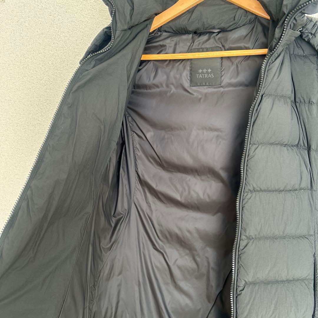 TATRAS ポリテアマ ダウンコート ブラック サイズ1 フード付き