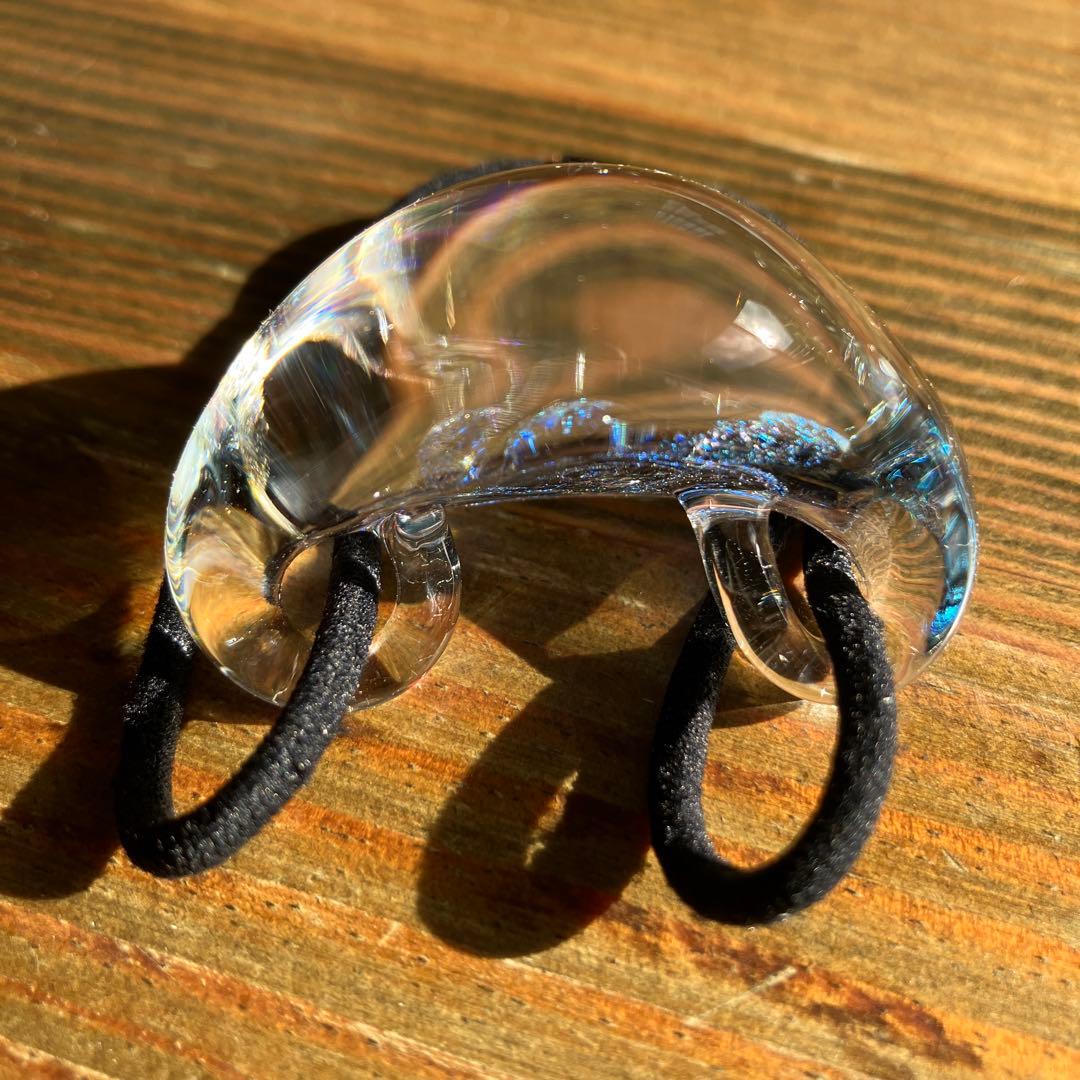 美品コレットマルーフグラスポニーラージブルーヘアバートウキョウaccaラメガラス