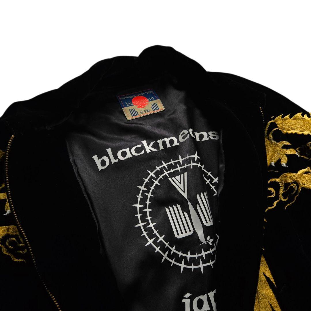 激レア black means スカジャン ベドジャン ベロア 別珍 黒 金