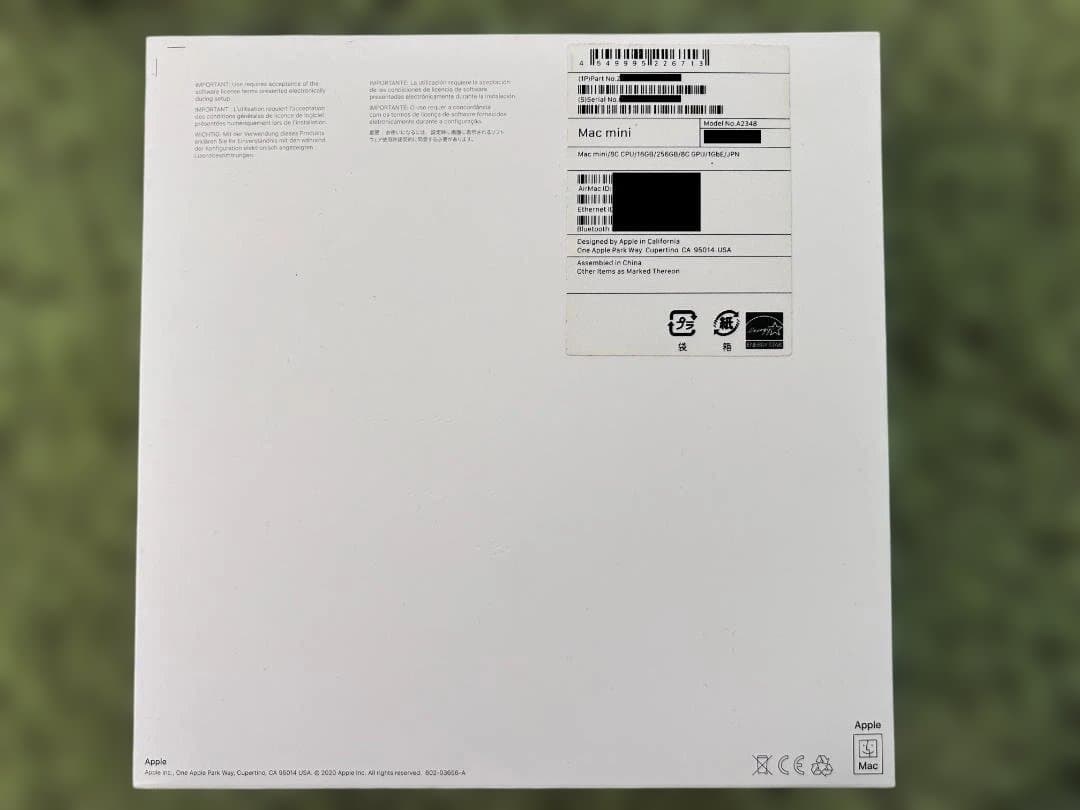 【美品/メモリ16GB】Mac mini (M1,2020) SSD 256GB