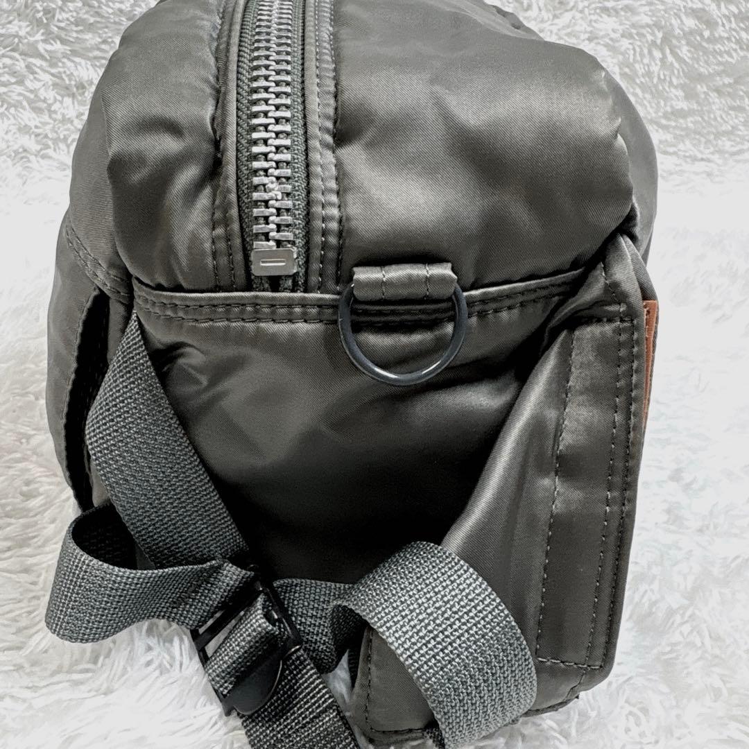 【廃盤】PORTER ボディバッグ グレー タンカー ショルダーベルト 2way