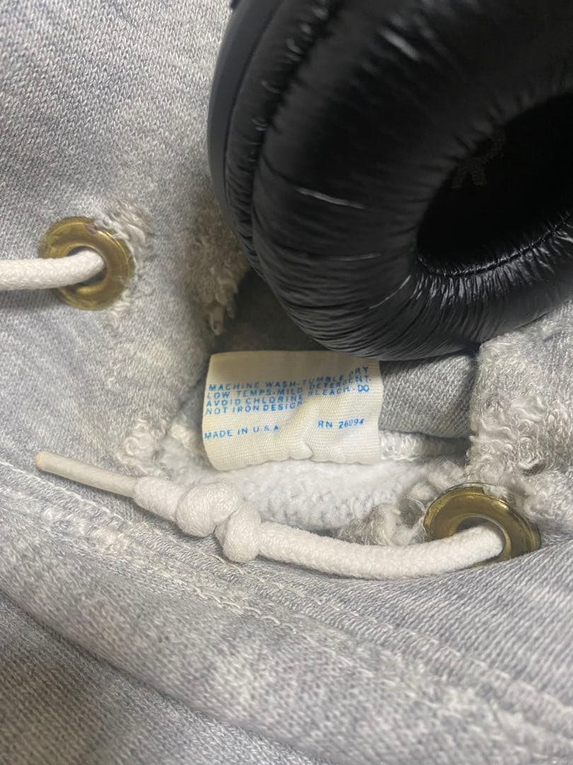 リバースウィーブ 70s 単色タグ パーカー 紐付き Mサイズ ステンシル