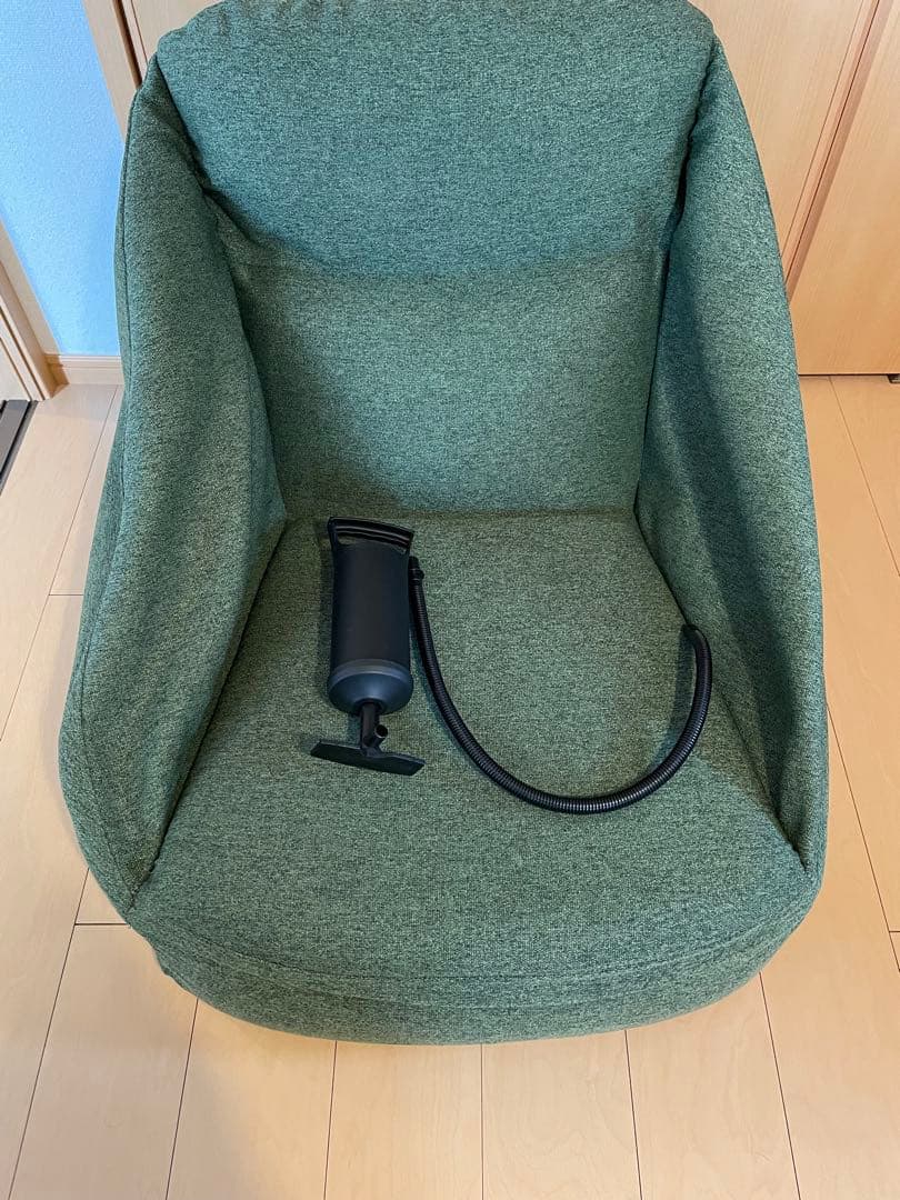 無印　空気でできたソファ　グリーン　イエロー2個セット