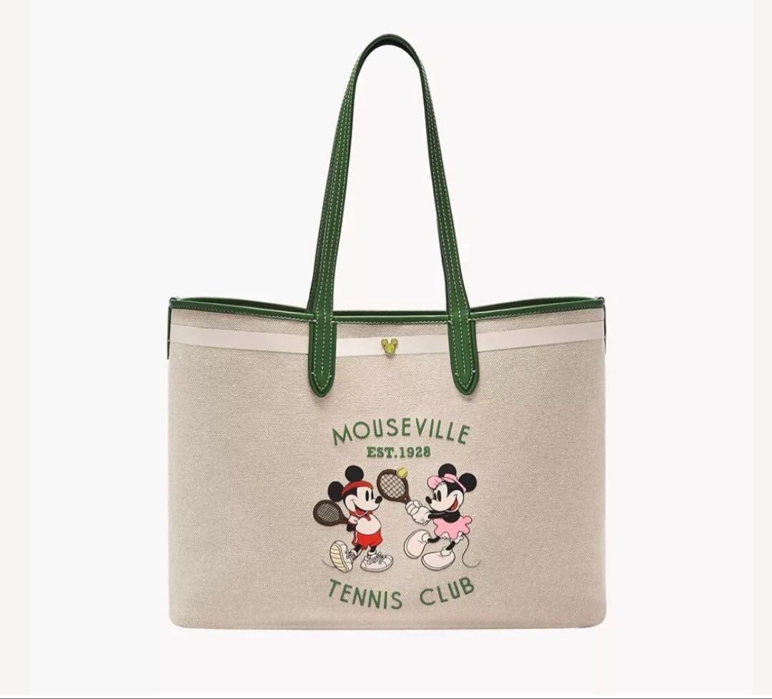 Disney x Fossil ミッキーマウス テニス トート 新品　完売品