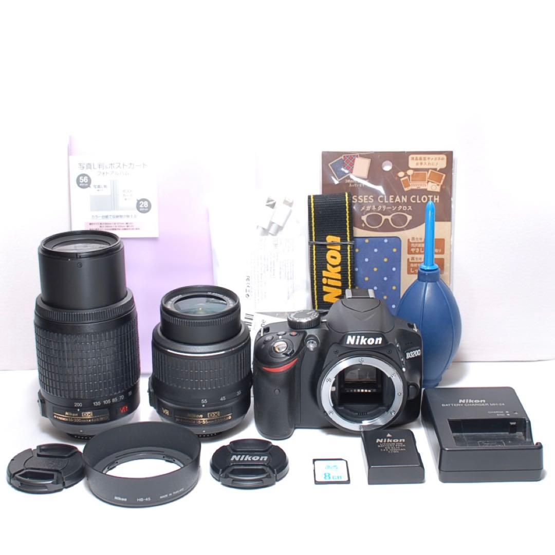 美品✨スポーツ観戦におすすめ✨Nikon D3200✨ダブルレンズ✨ニコン