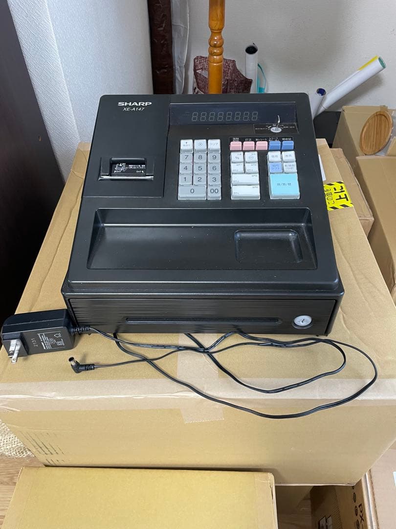 SHARP XE-A147 レジスター ブラック ACアダプター付き