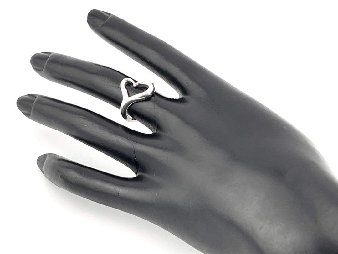 c968 ティファニー　オープンハート　リング　シルバー925 約11号