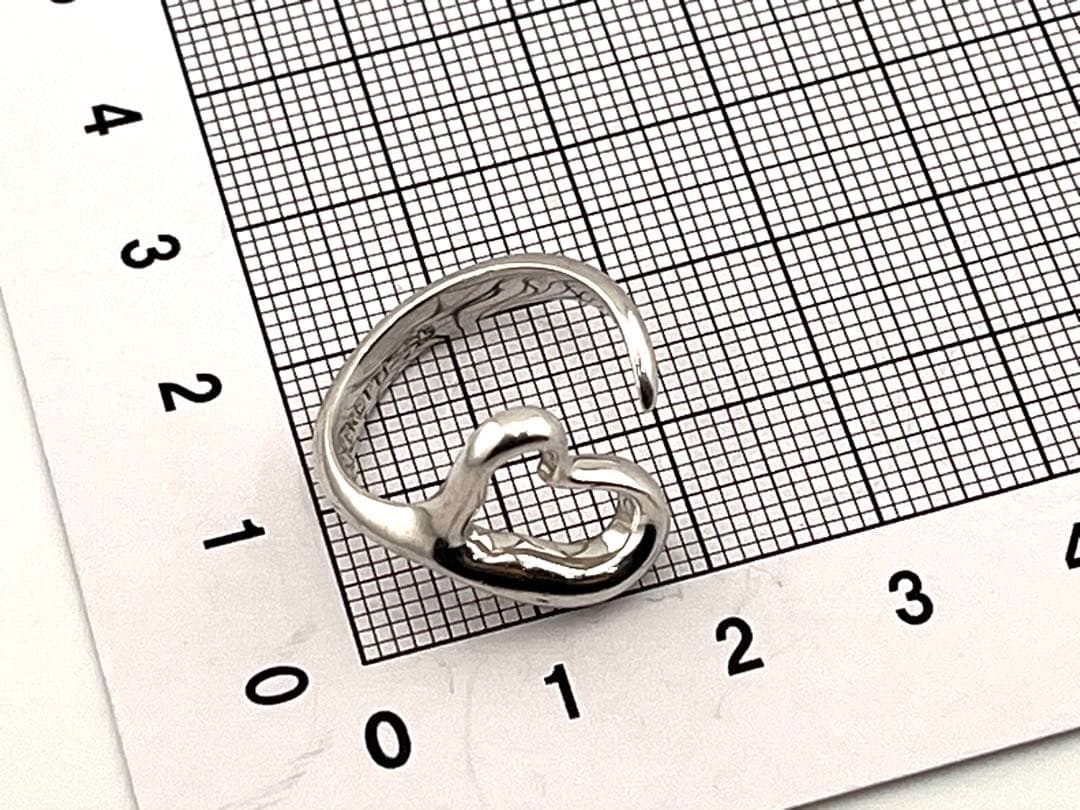 c968 ティファニー　オープンハート　リング　シルバー925 約11号