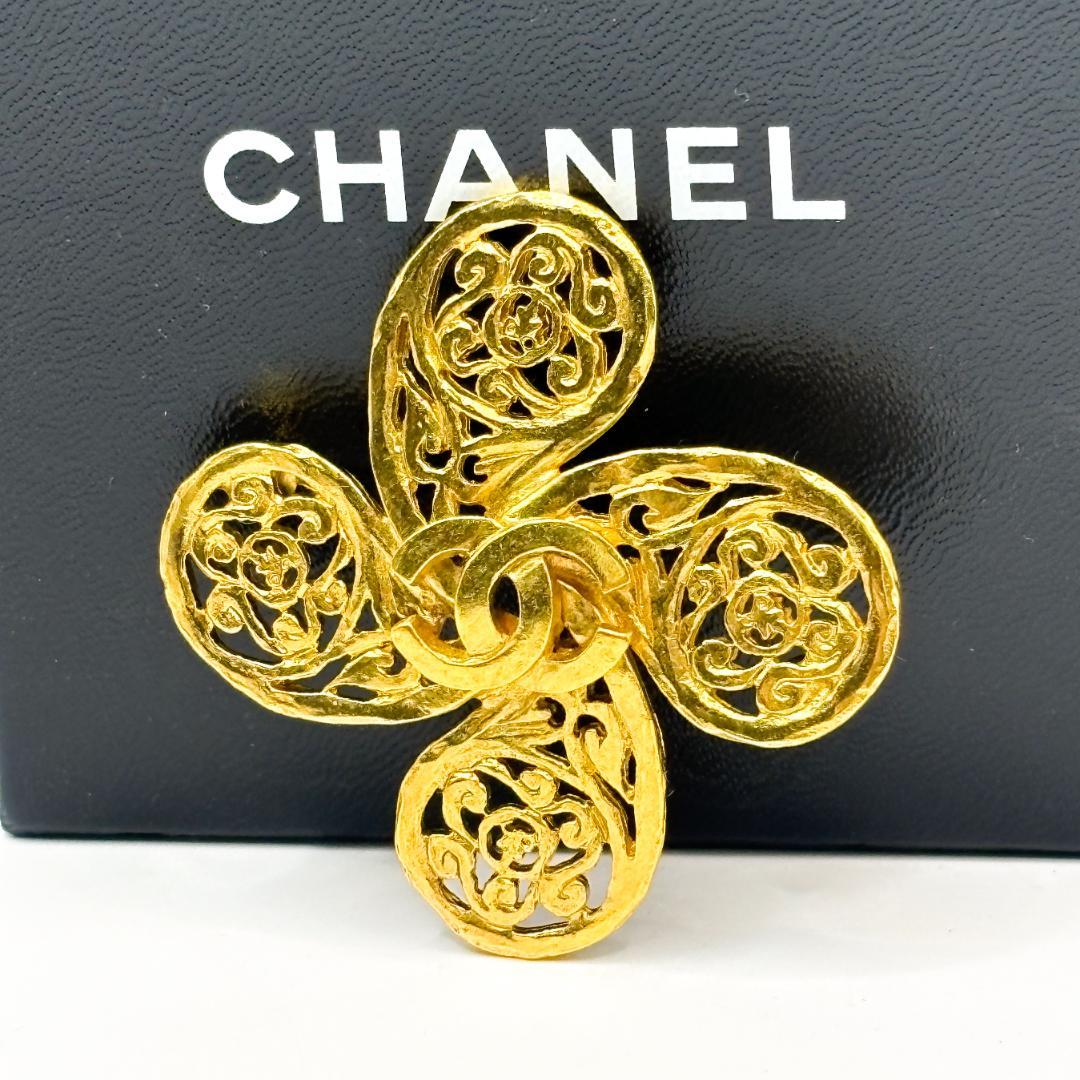 値下品 極美品 シャネル ピンブローチ 95A ゴールド ビンテージ ココマーク