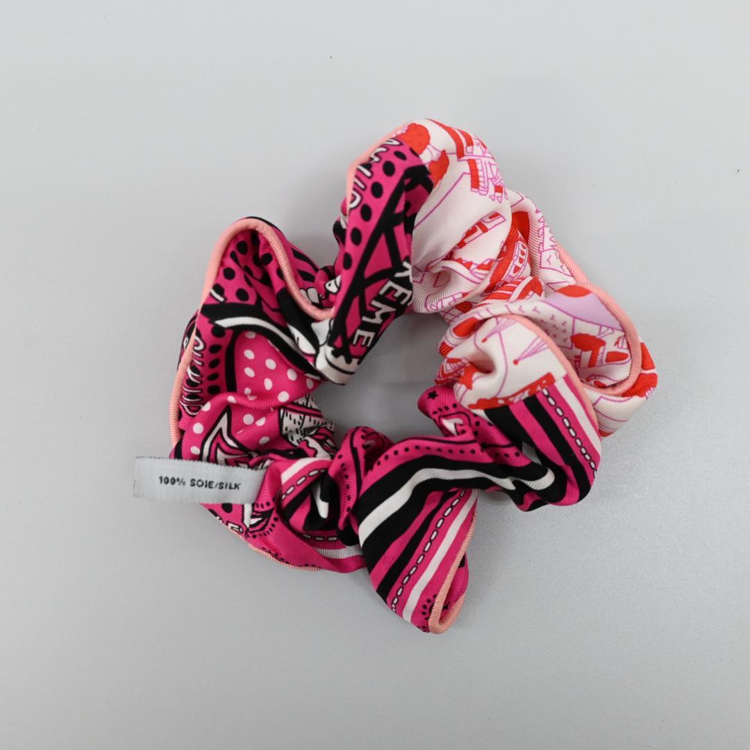 ■ □ 46890★年 エルメス シュシュ クラウディアローズ フューシャピンク