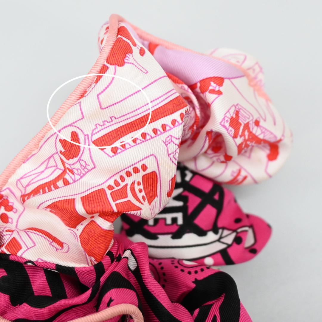 ■ □ 46890★年 エルメス シュシュ クラウディアローズ フューシャピンク