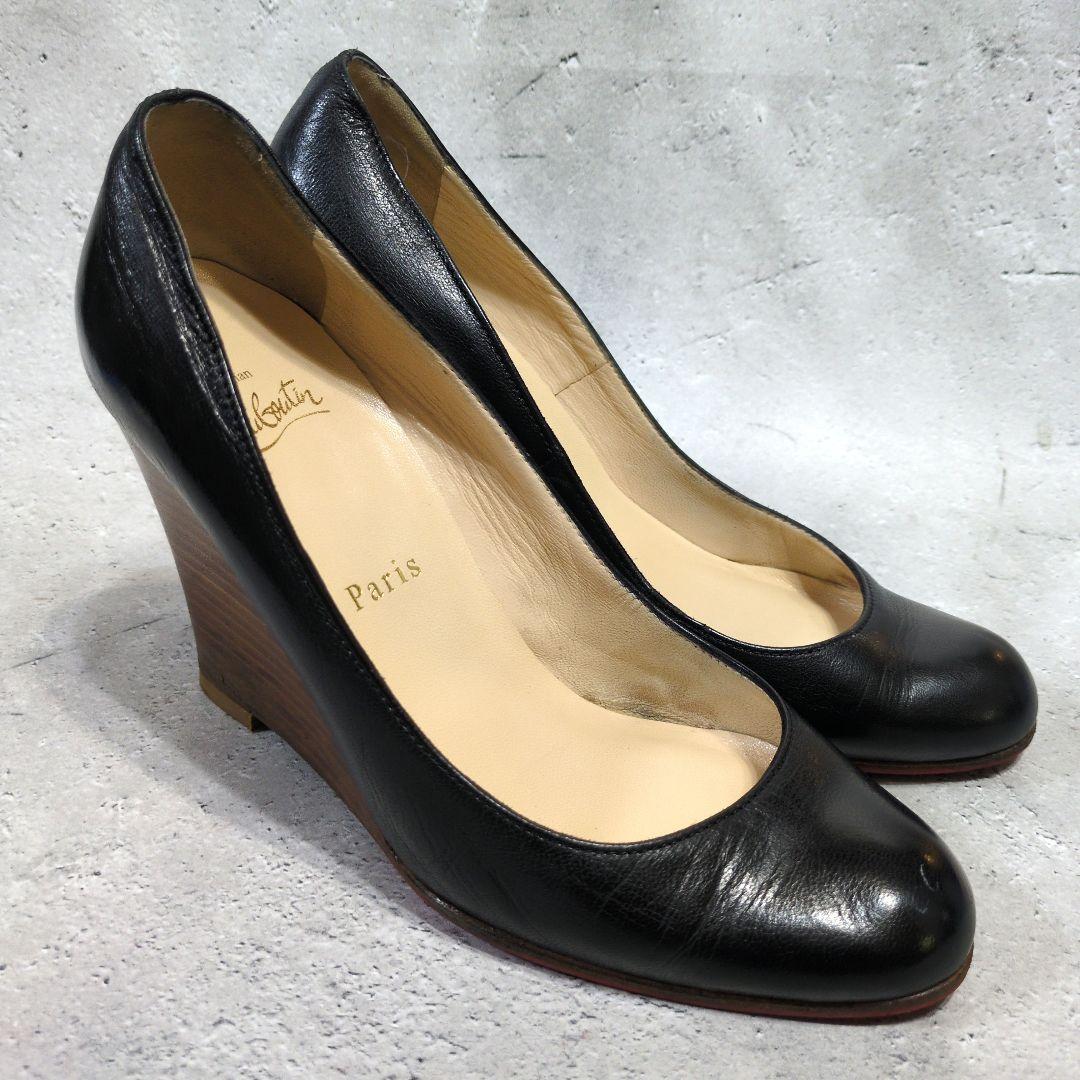 クリスチャンルブタン レッドソール パンプスアーモンドトゥ 23cm