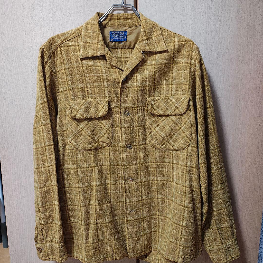 ペンドルトン Pendleton 60s ボードシャツ オープンカラー イエロー