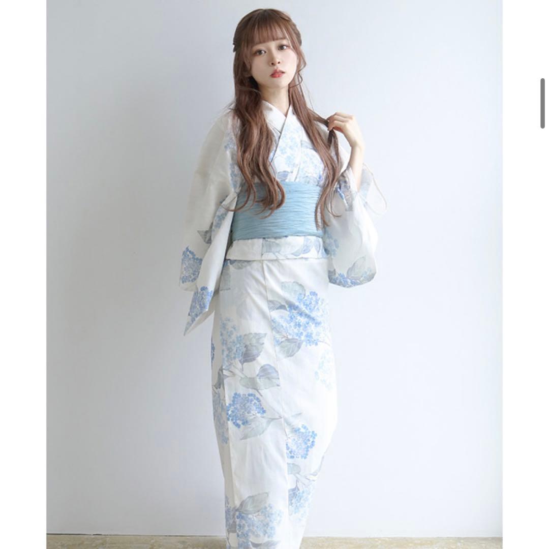 KYOETSU あじさい柄 浴衣 セット