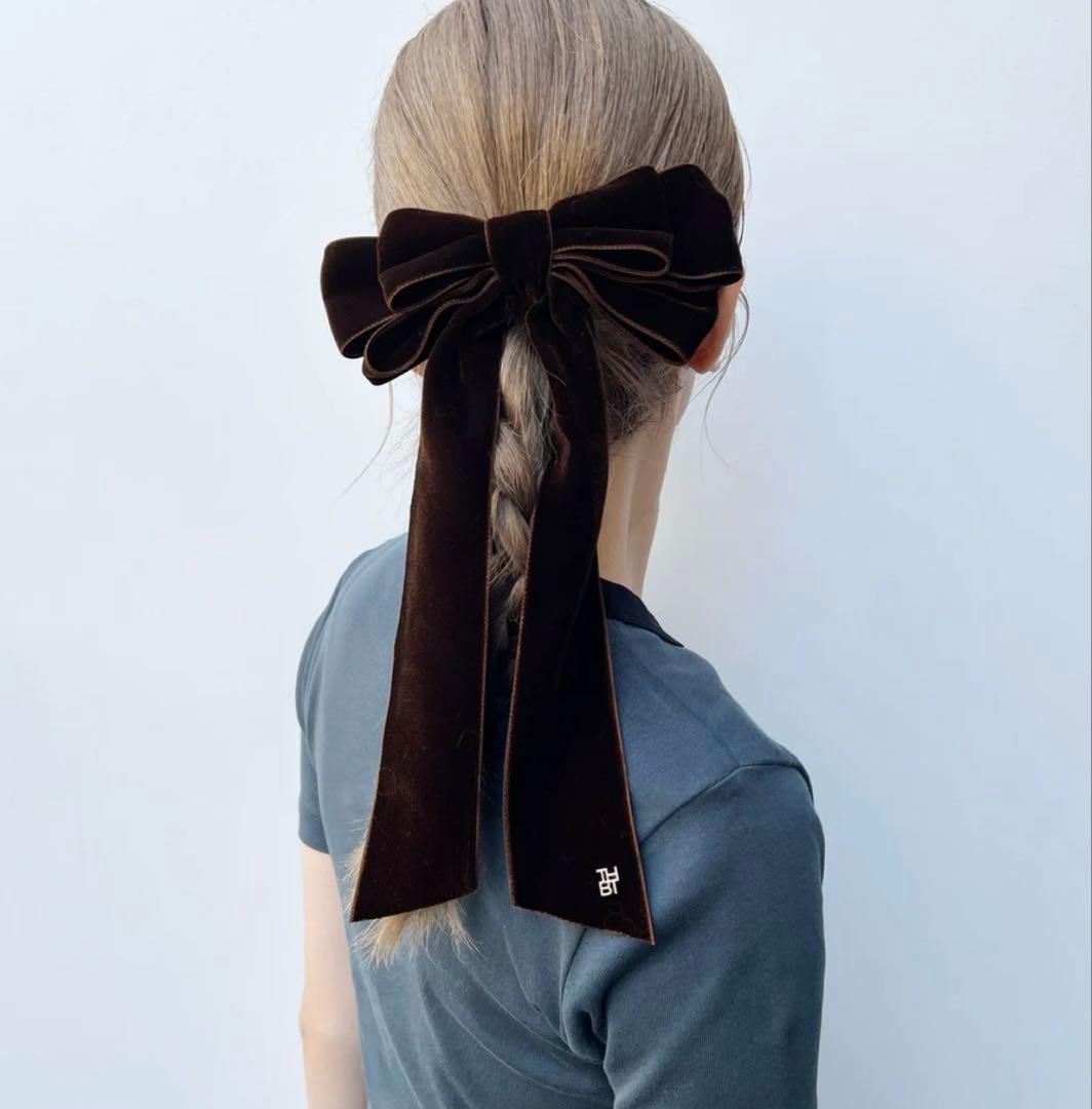 ザヘアバートウキョウ★ベルベットトリプルボウ10㎝バレッタ