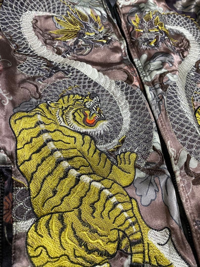 y2k 龍虎２面用 レーヨン 日本限定 unisex vintage 美品