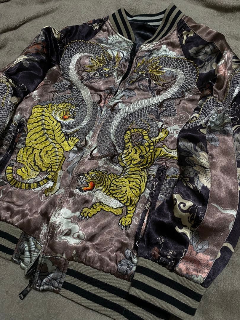 y2k 龍虎２面用 レーヨン 日本限定 unisex vintage 美品