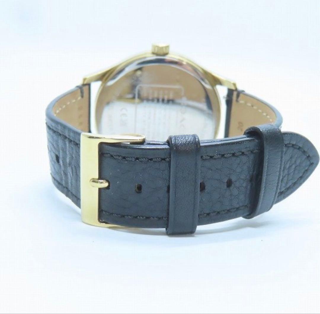 COACH コーチ NEW YORK 腕時計 ゴールド ブラック シグネチャー柄