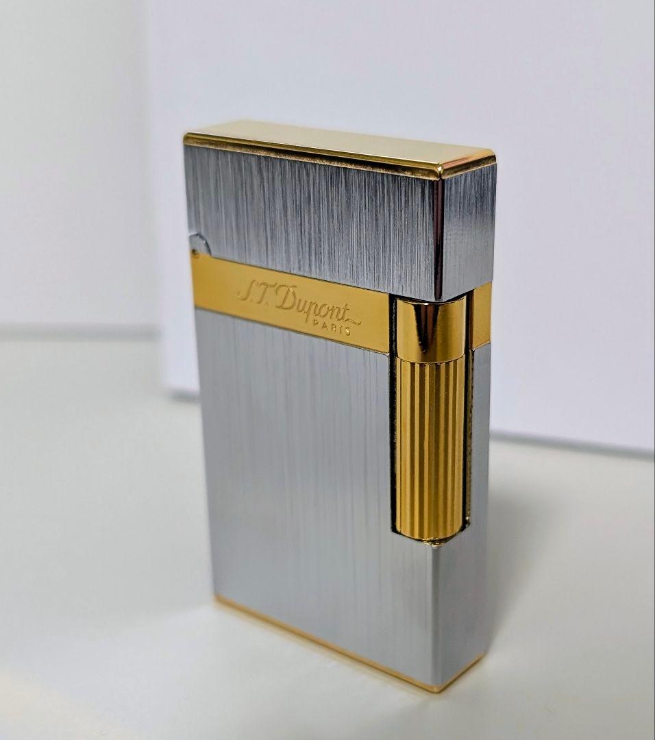 アッサラーム シルバーゴールドコンビカラー　ガスライター　明朗開閉音