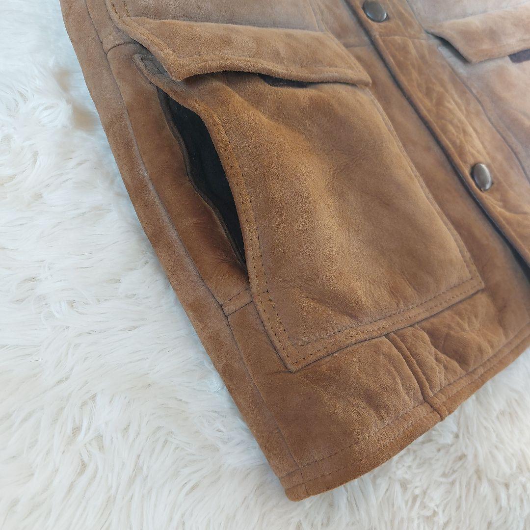 オーバーサイズ ムートンコート ニュージーランド製 ロング丈 vintage