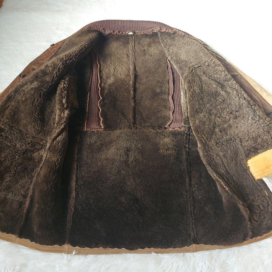 オーバーサイズ ムートンコート ニュージーランド製 ロング丈 vintage