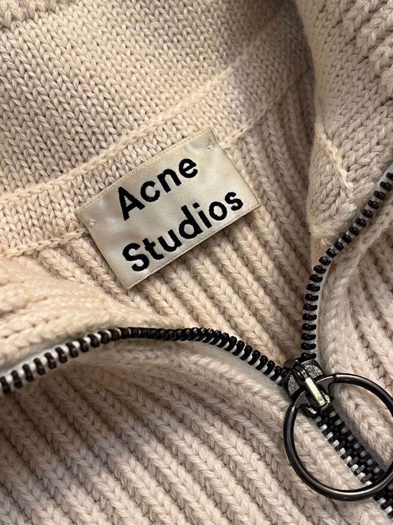 17aw acne studios ハーフジップ ニット　ドライバーズニット