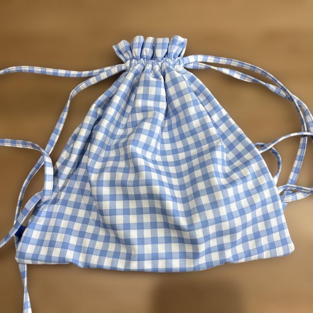 f*a様 yurika akutsu ユリカアクツ ワンアパ 水色チェックリュッ