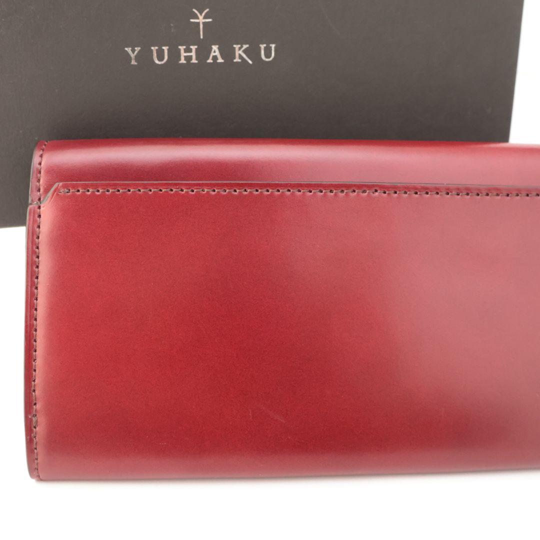 B品 ユハク YUHAKU ワインレッド 札入れ 長財布 YAC112コードバン