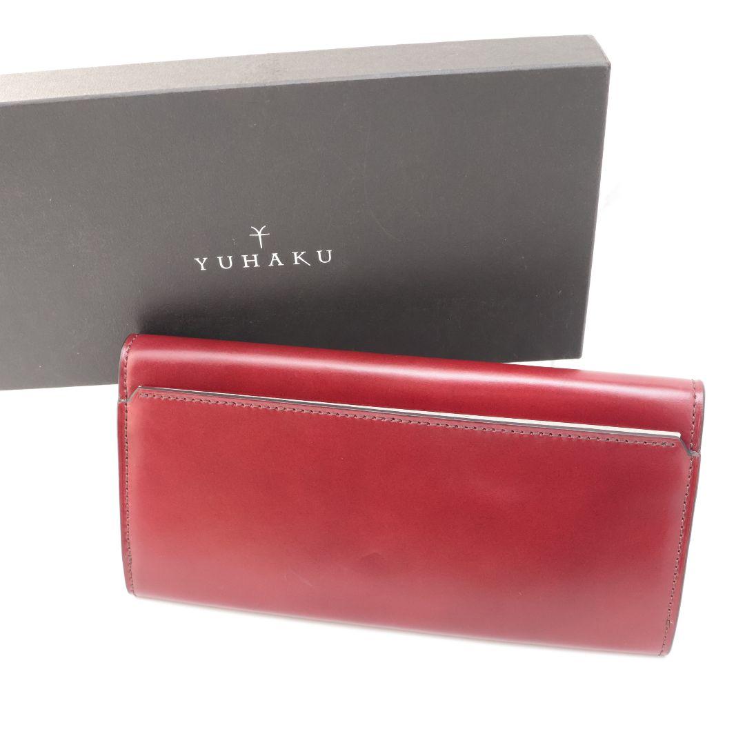 B品 ユハク YUHAKU ワインレッド 札入れ 長財布 YAC112コードバン
