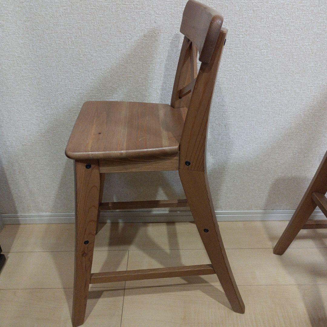 IKEA 　イケア　キッズチェア　 INGOLF 無垢材 2脚セット