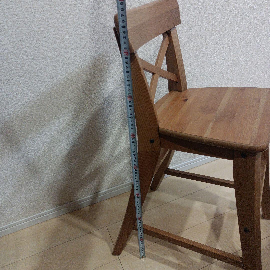 IKEA 　イケア　キッズチェア　 INGOLF 無垢材 2脚セット