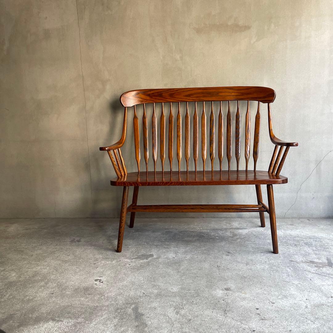 希少 美品　shin-Lee シンリー　ウインザー2Pチェア　ダイニングベンチ