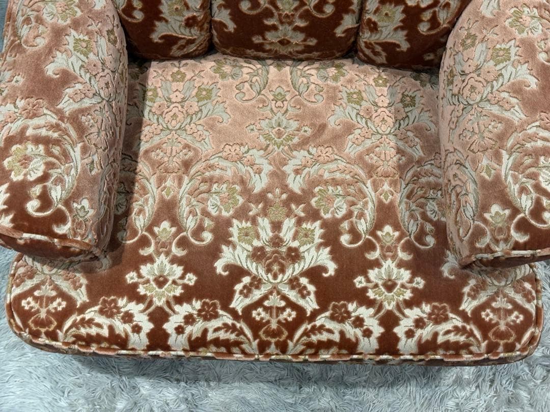 ソファ　ベロア　クラシック　金華山織　クラシカル　レッド　ヴィンテージ　IZ