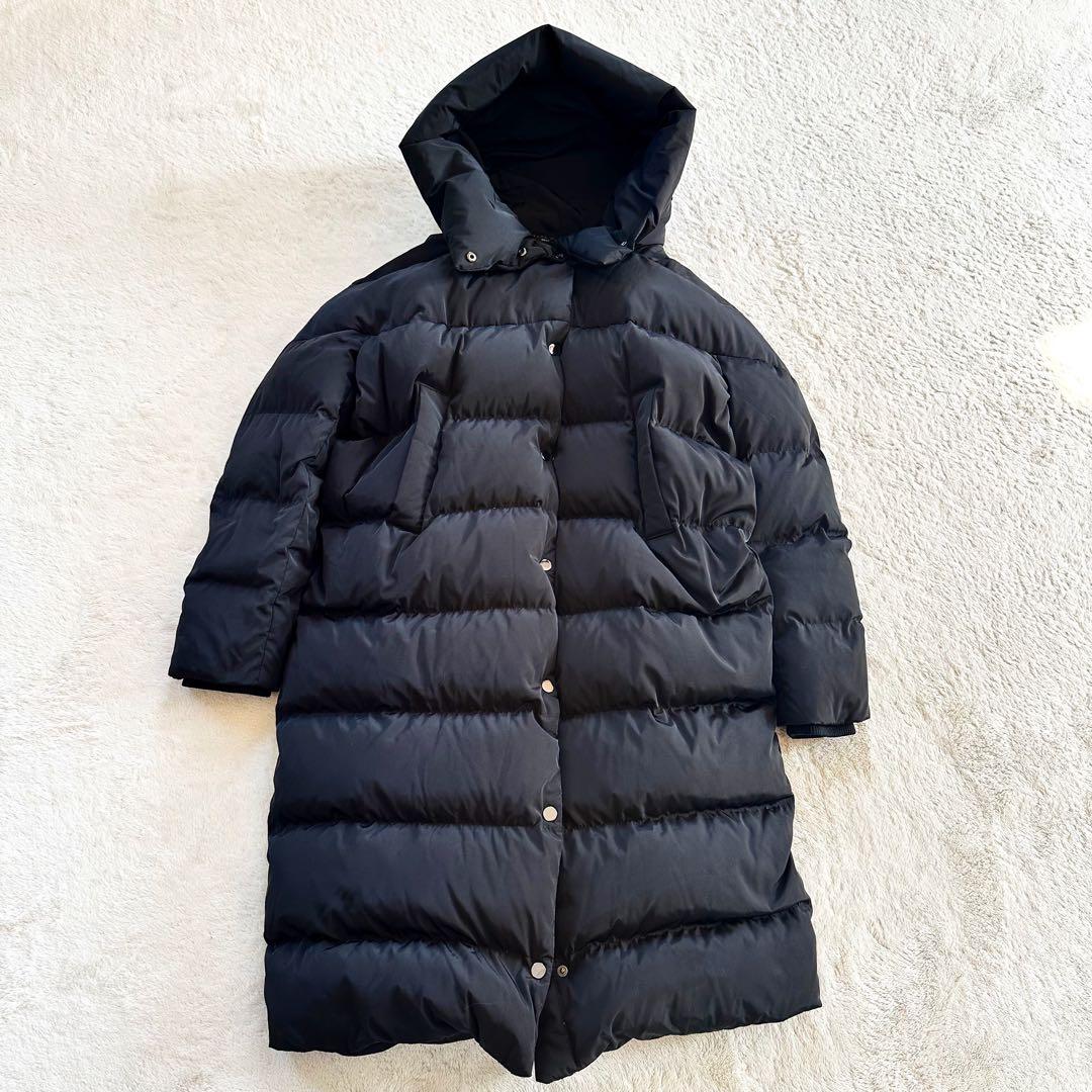 ZARA WOMAN ロングダウンコート M ベンチコート ダウン90% 黒
