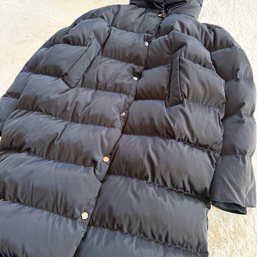 ZARA WOMAN ロングダウンコート M ベンチコート ダウン90% 黒