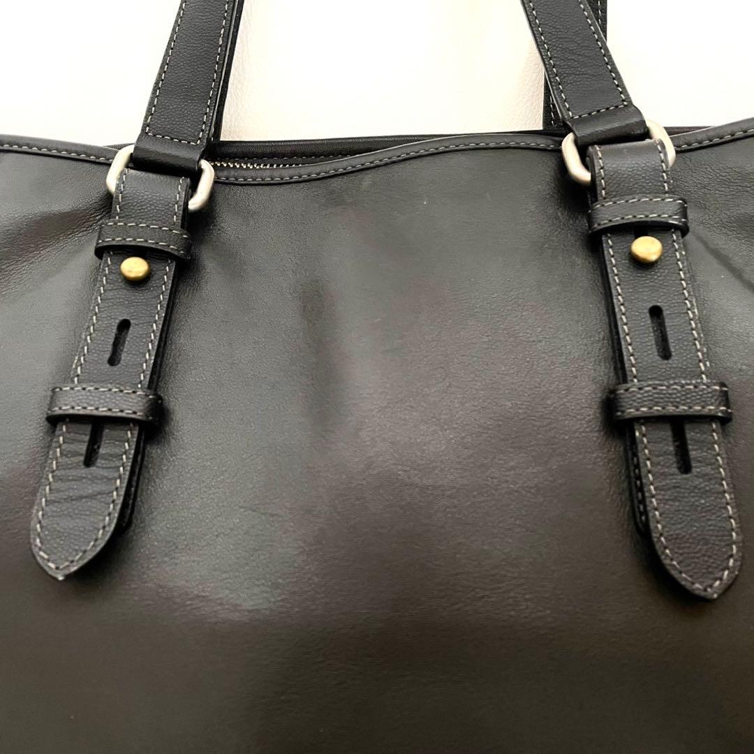 ポールスミス トートバッグ レザー ブラック ロゴ ビジネス