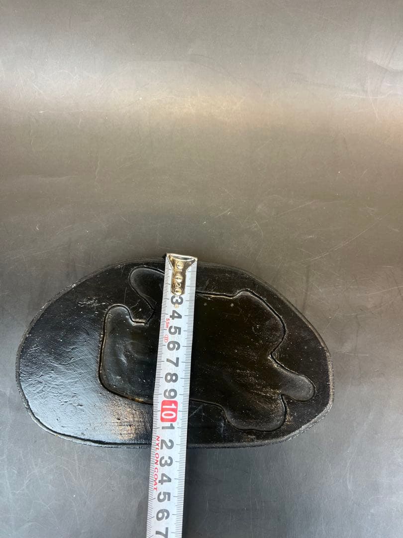 ［美品］翡翠亀　横19cm台付き　送料込み