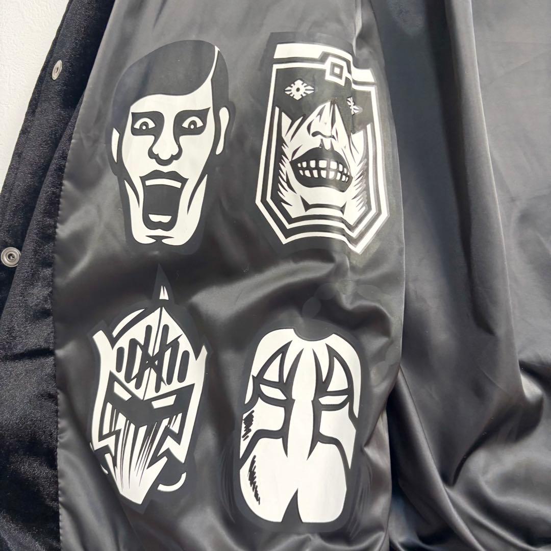 美品✨PUNKDRUNKERS スカジャン ベロア 刺繍 ブラック