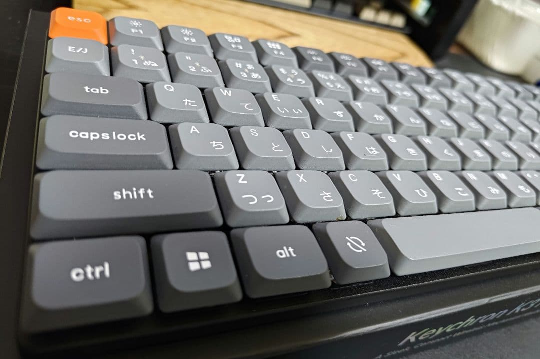 K3 Max White LED - ダブルショットPBTキーキャップ(赤軸)