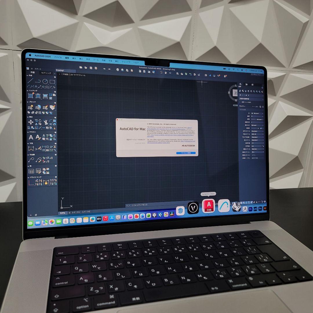 美品 MacBook M1 PRO 16インチ CAD/BIM&3D設計