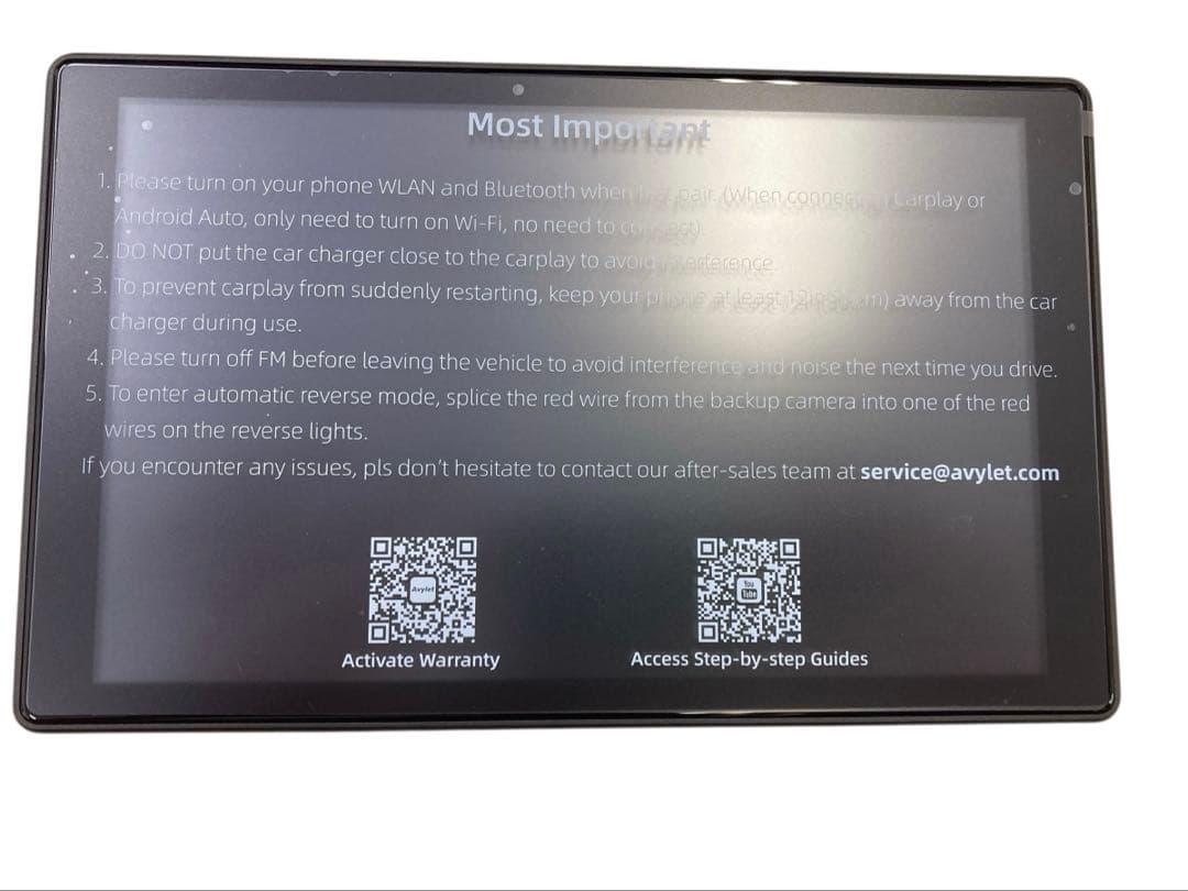 【開封・未使用】 Avylet ディスプレイオーディオ 8インチ リアカメラ付き