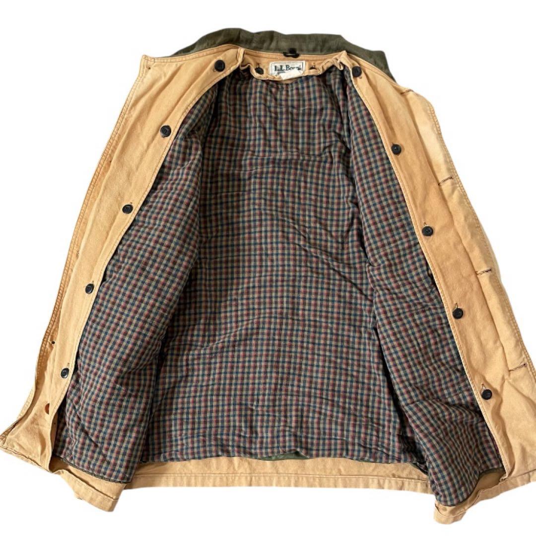 90s L.L.Beanプリマロフト フィールドコートコーデュロイ襟2way古着