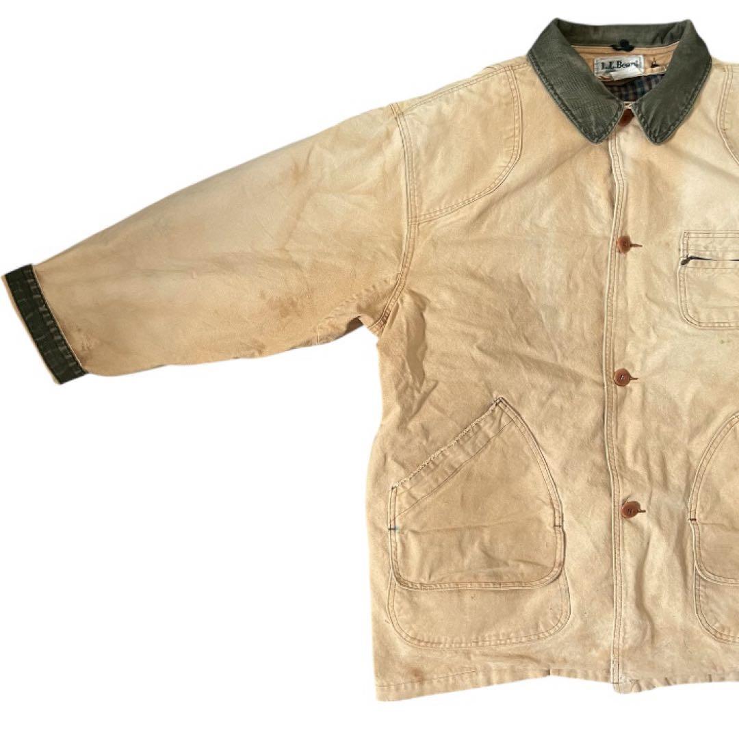 90s L.L.Beanプリマロフト フィールドコートコーデュロイ襟2way古着
